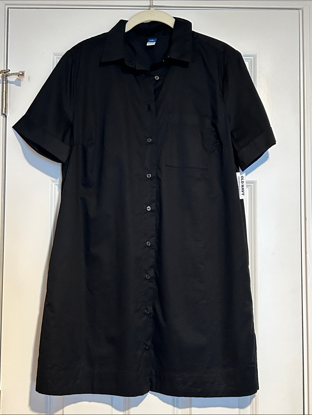 NWT Old Navy Button-Front Mini Shirt Dress Women's Petite Medium - Picture 7 of 9